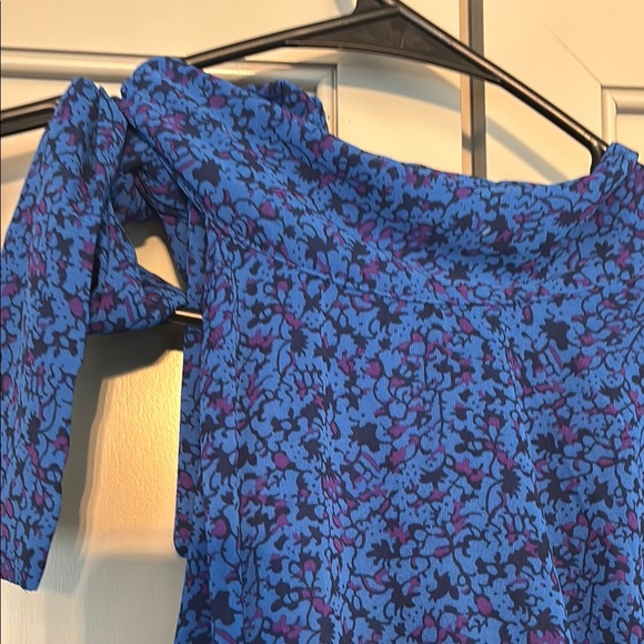 TCEC doll floral print blue midi dress size medium - Picture 5 of 8